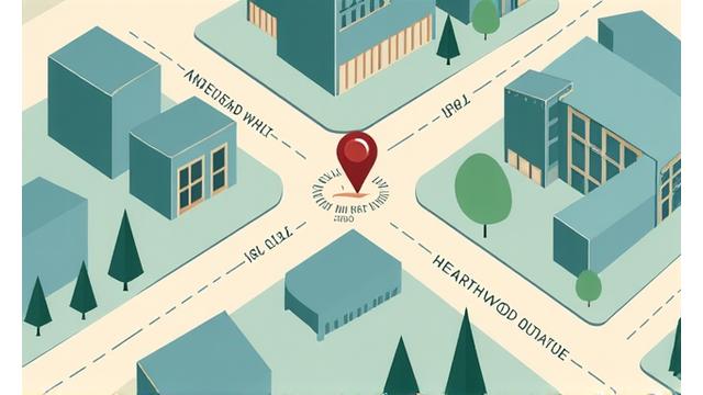 Map showing the location of Hearthwell Collective office at 2847 Maplewood Avenue, Portland, OR